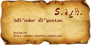 Sándor Ágoston névjegykártya